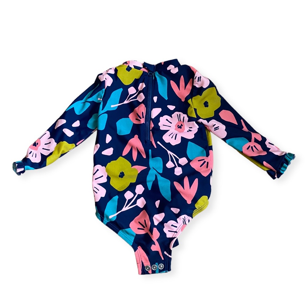 Floral baby rash guard